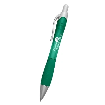 Rio Ballpoint Pen With Contoured Rubber Grip — view 4