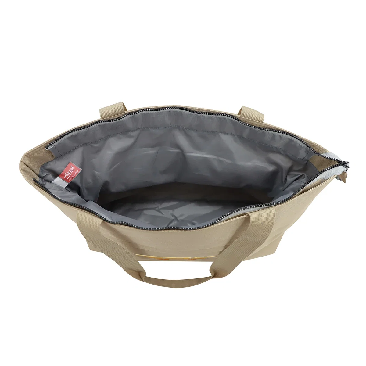 Custom Rio Extendable Polyester Zippered Tote shown expanded, highlighting the extendable design