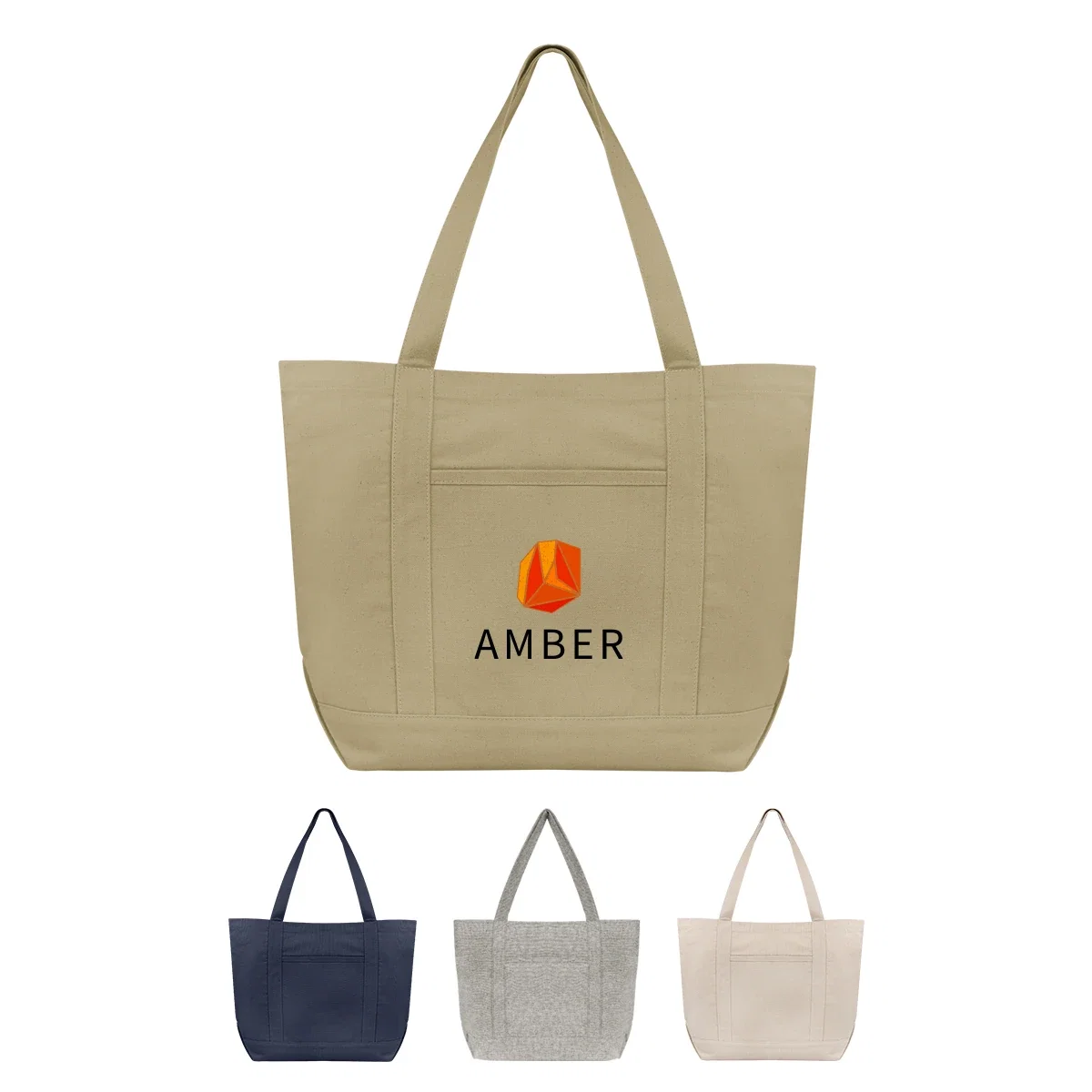 Angled shot of the reusable carryall on a light background