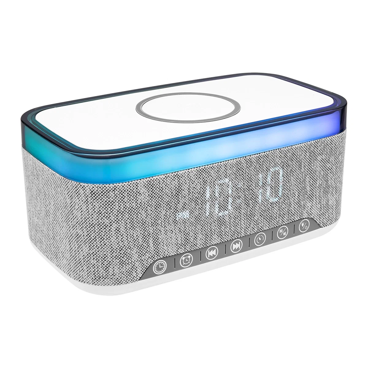 One bedside clock speaker pictured alone suited to desk setups