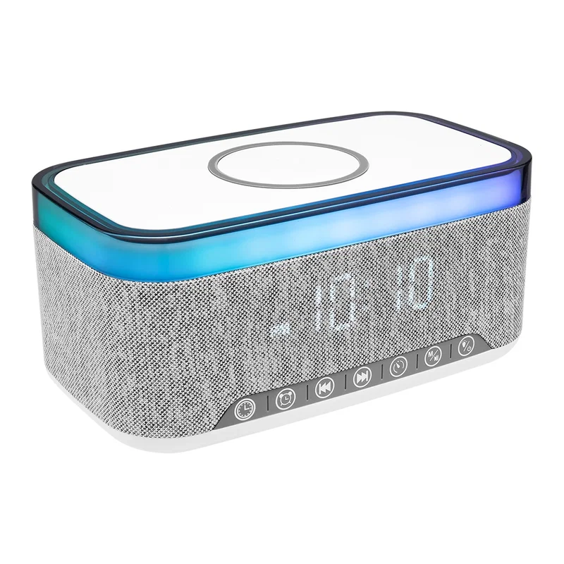 Rise & Shine Clock With Light-Up Speaker & Charger — view 4