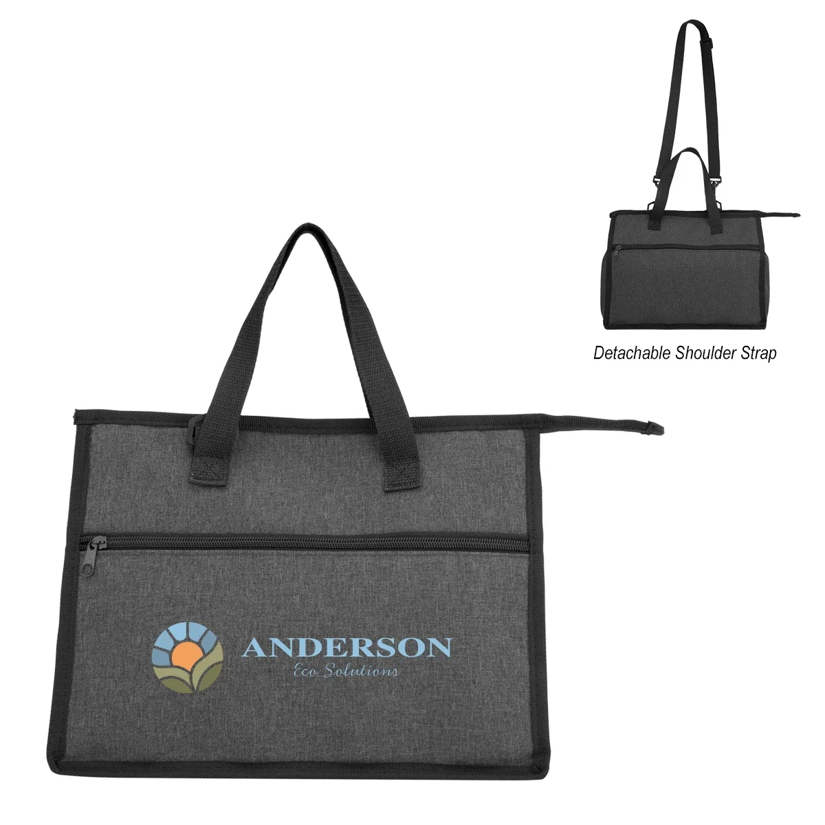 Shoulder strap clipped on for hands-free carrying