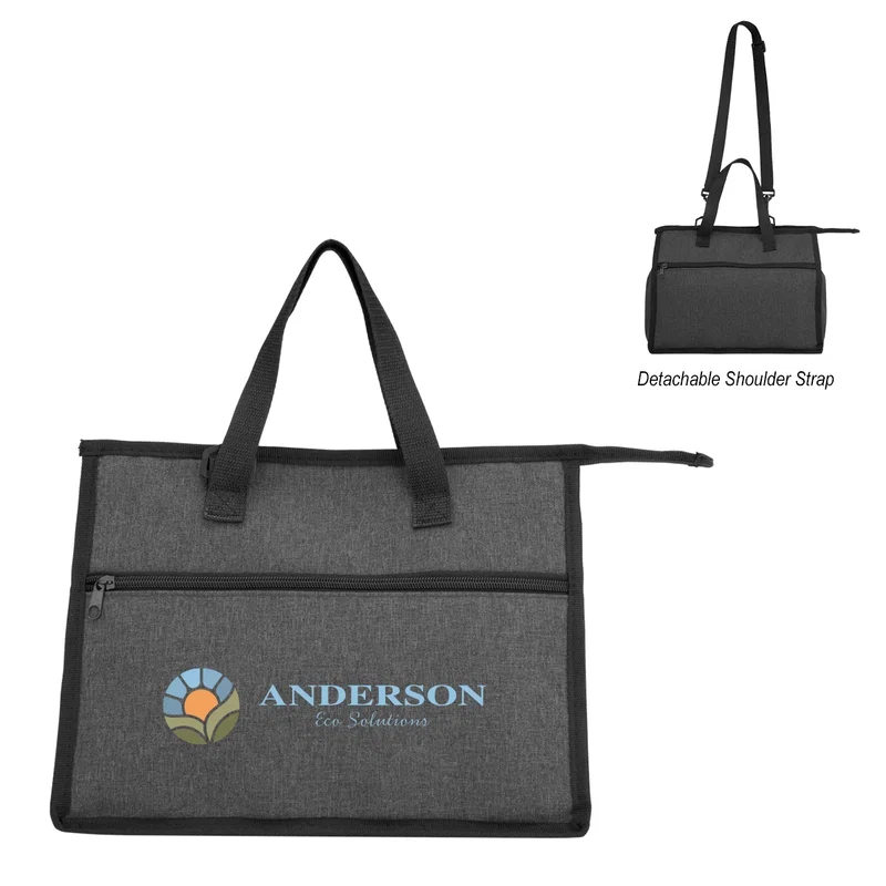 Shoulder strap clipped on for hands-free carrying