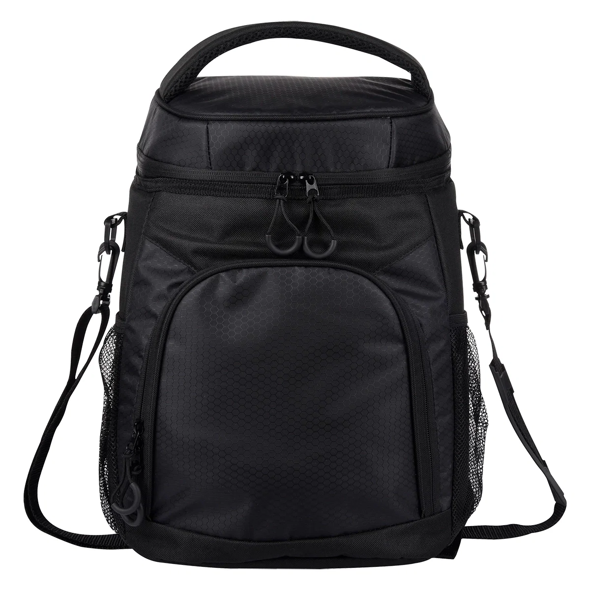 Front pocket and zipper detail on the pack