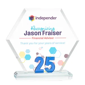 Starfire Crystal Hexagon 25-Year Anniversary Award