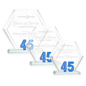 Starfire Crystal Hexagon 45-Year Anniversary Award