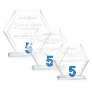 Starfire Crystal Hexagon 5-Year Anniversary Award