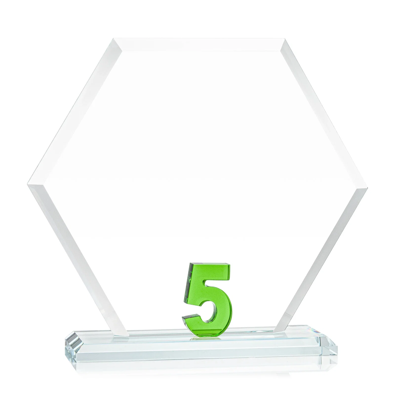 Promotional Starfire Crystal Hexagon 5-Year Anniversary Award, awards for graduation ceremonies