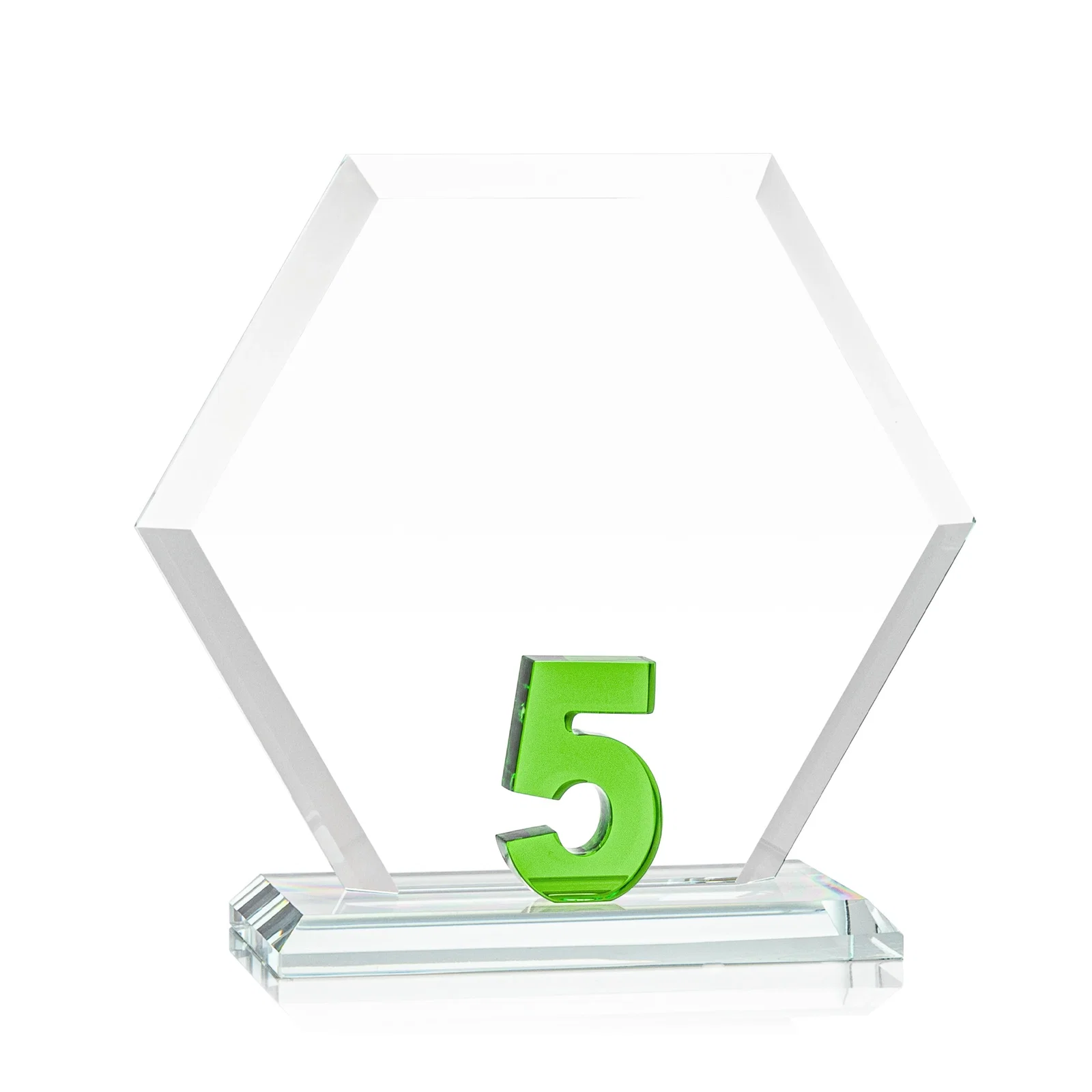 Promotional Starfire Crystal Hexagon 5-Year Anniversary Award, awards for safety achievement programs