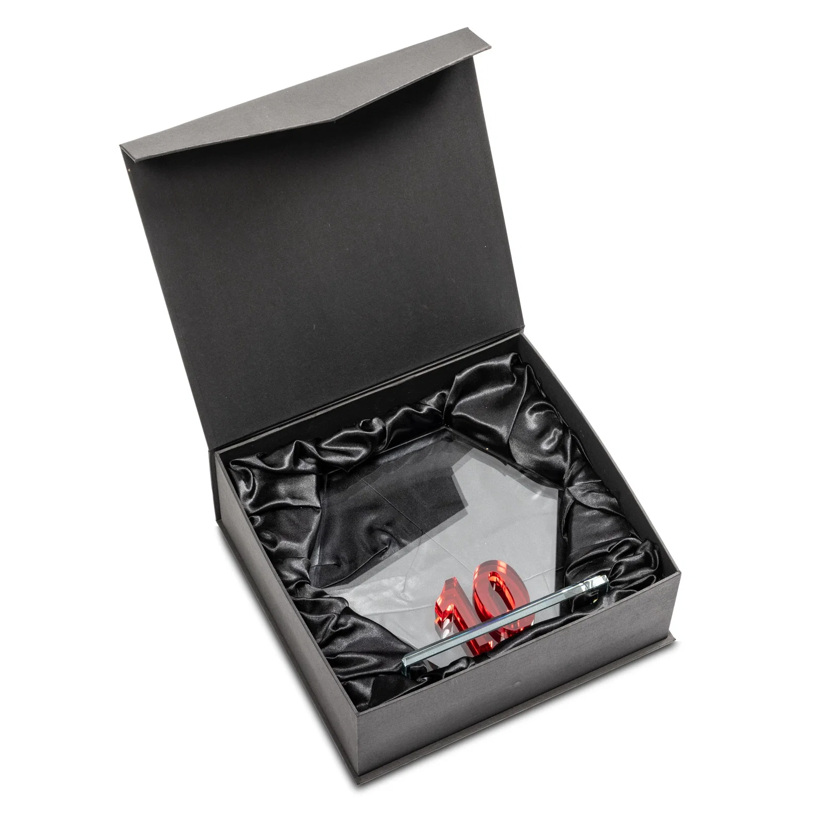 Branded Starfire Crystal Hexagon Award With Selectable Number 0-99, awards for volunteer appreciation