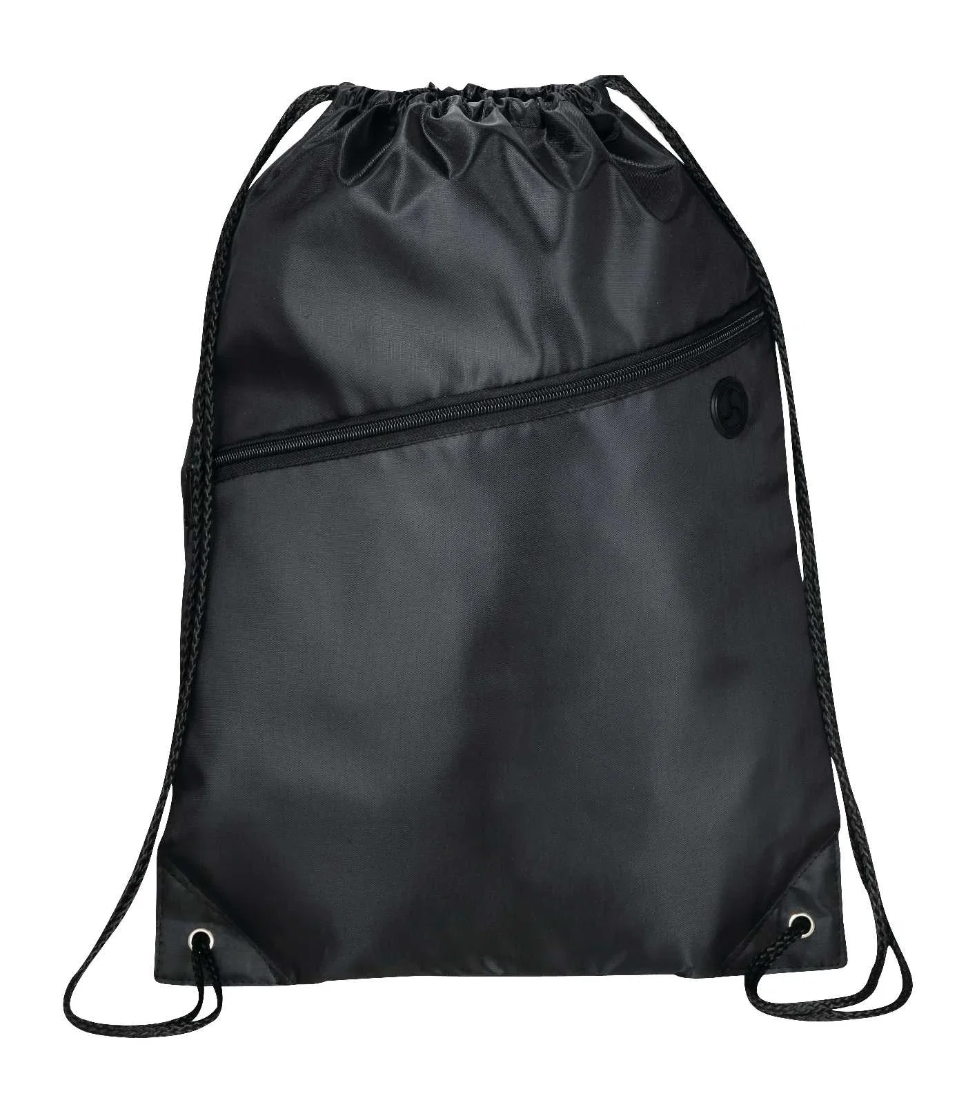 Robin Drawstring Polyester Bag with Front Zipper Pocket — view 33