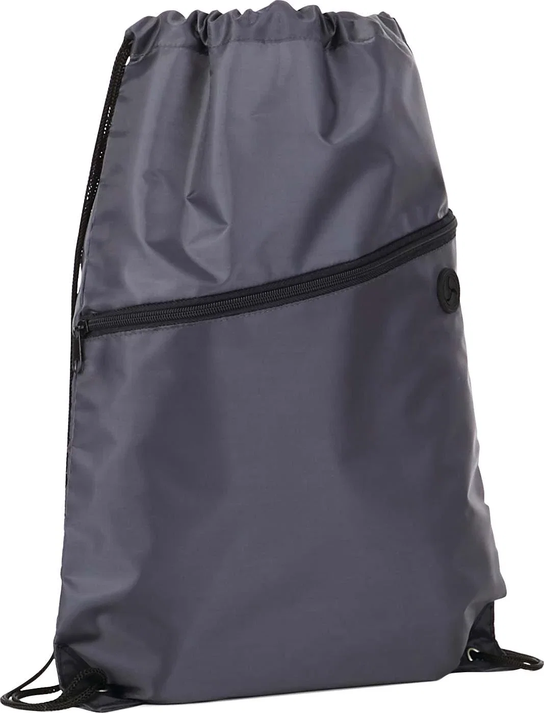 Robin Drawstring Polyester Bag with Front Zipper Pocket — view 36