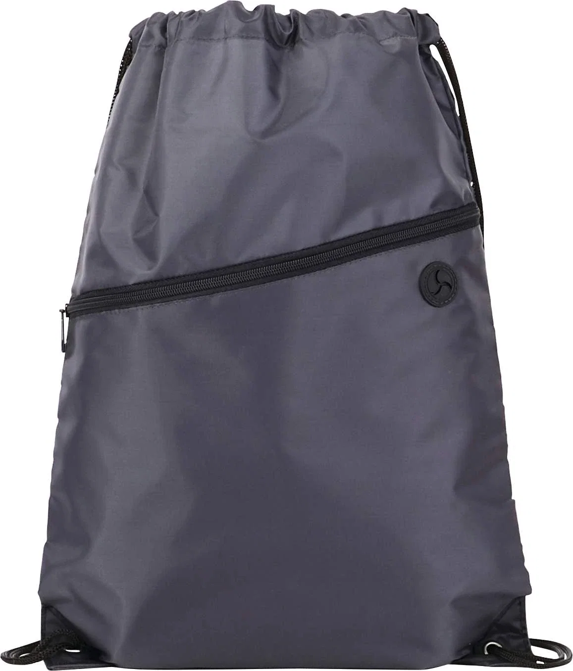 Robin Drawstring Polyester Bag with Front Zipper Pocket — view 39
