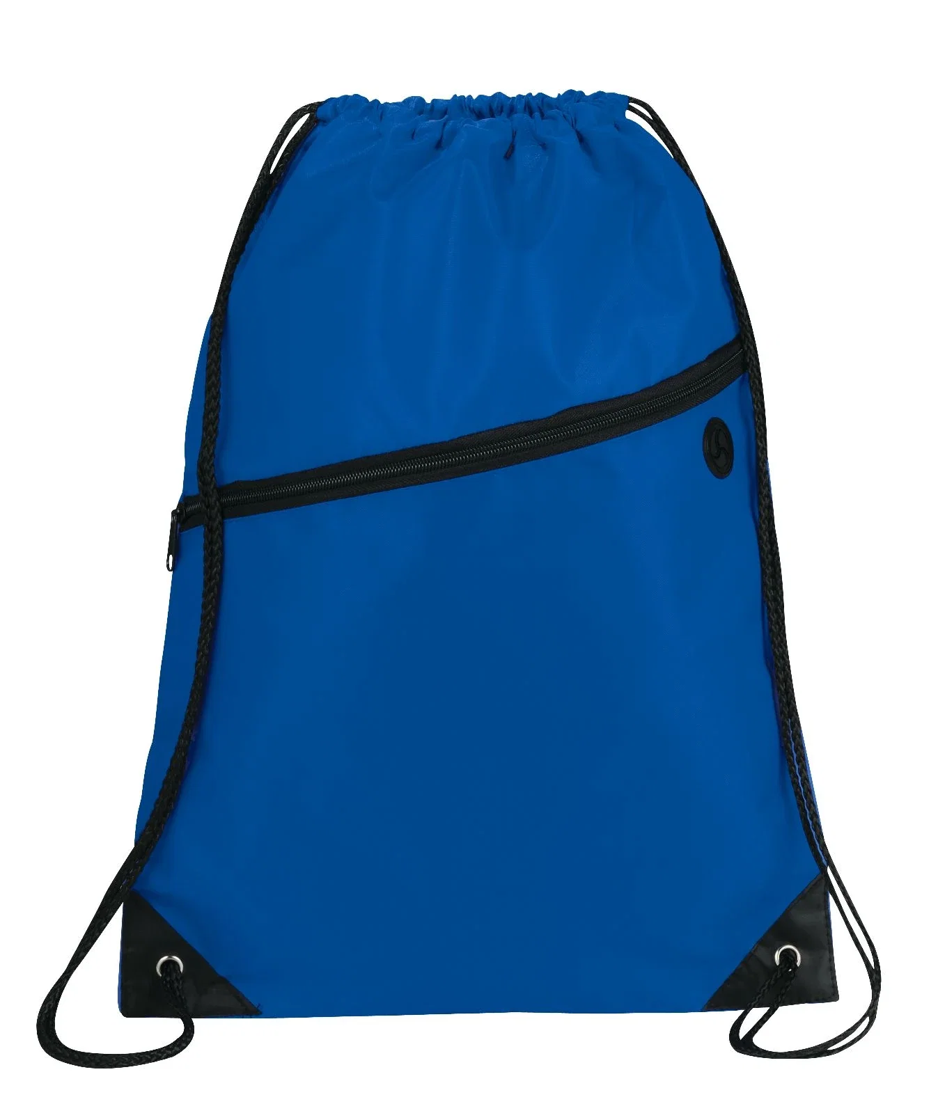 Robin Drawstring Polyester Bag with Front Zipper Pocket — view 58