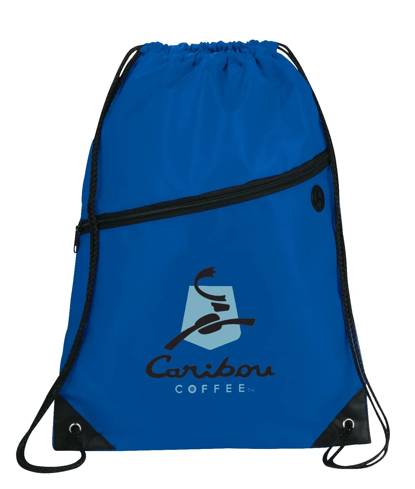 Robin Drawstring Polyester Bag with Front Zipper Pocket — view 59