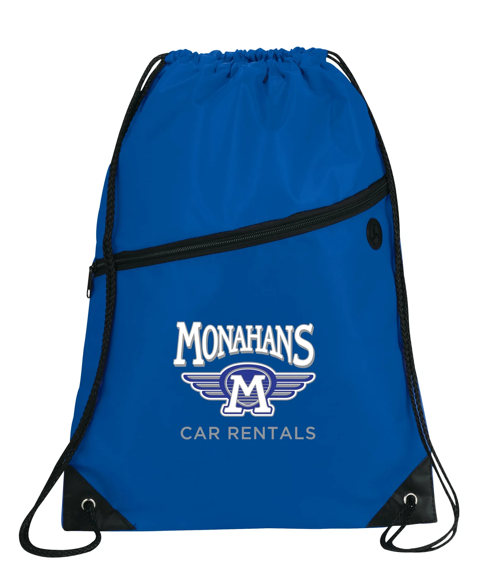 Robin Drawstring Polyester Bag with Front Zipper Pocket — view 60