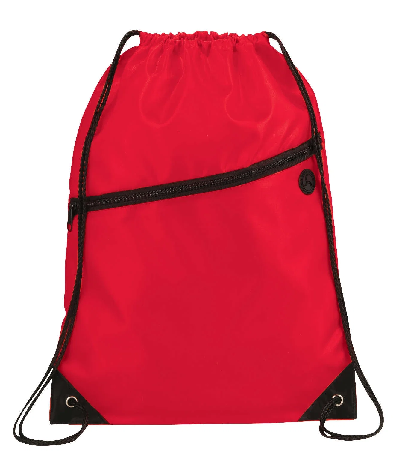 Robin Drawstring Polyester Bag with Front Zipper Pocket — view 61