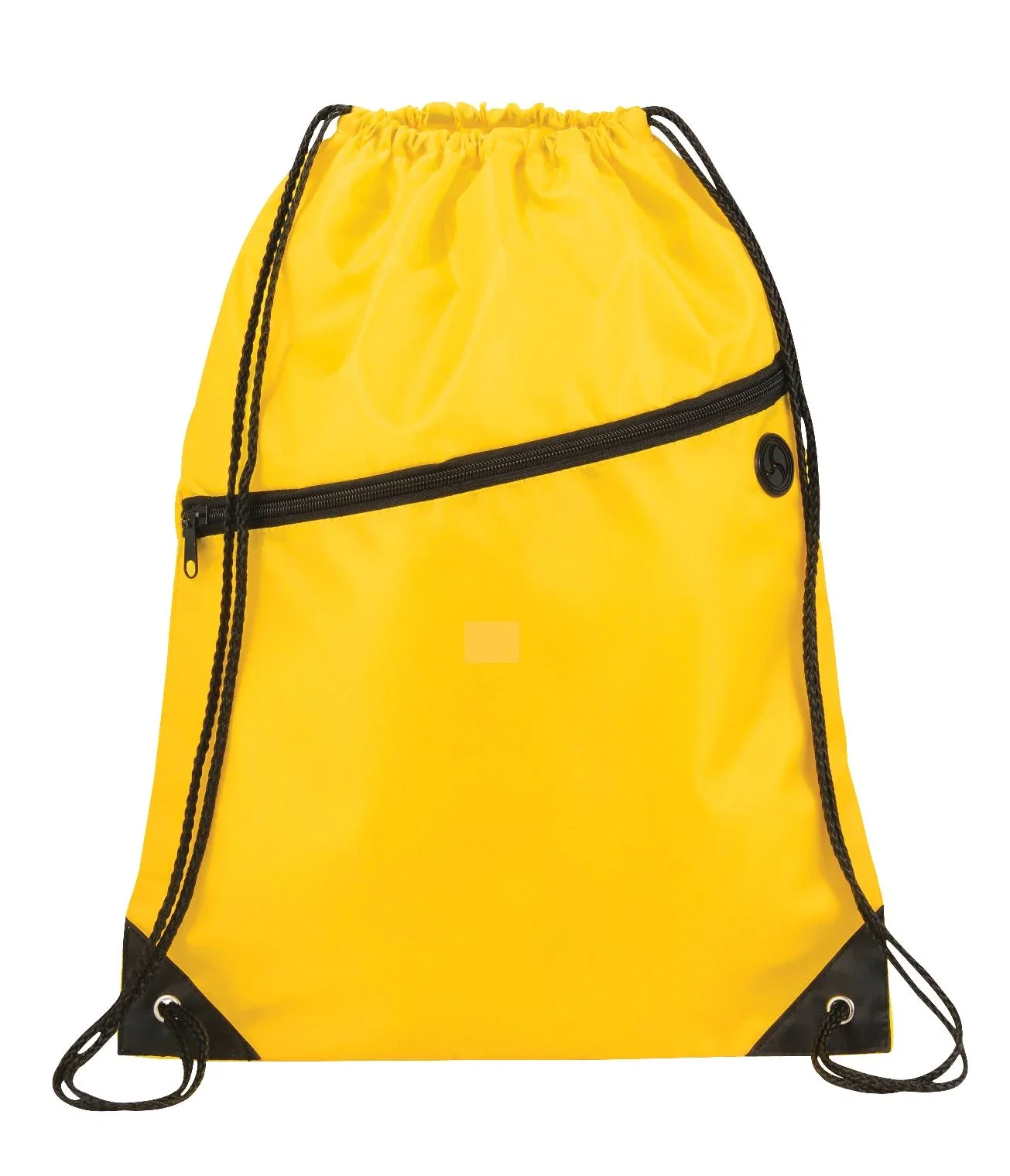 Robin Drawstring Polyester Bag with Front Zipper Pocket — view 63