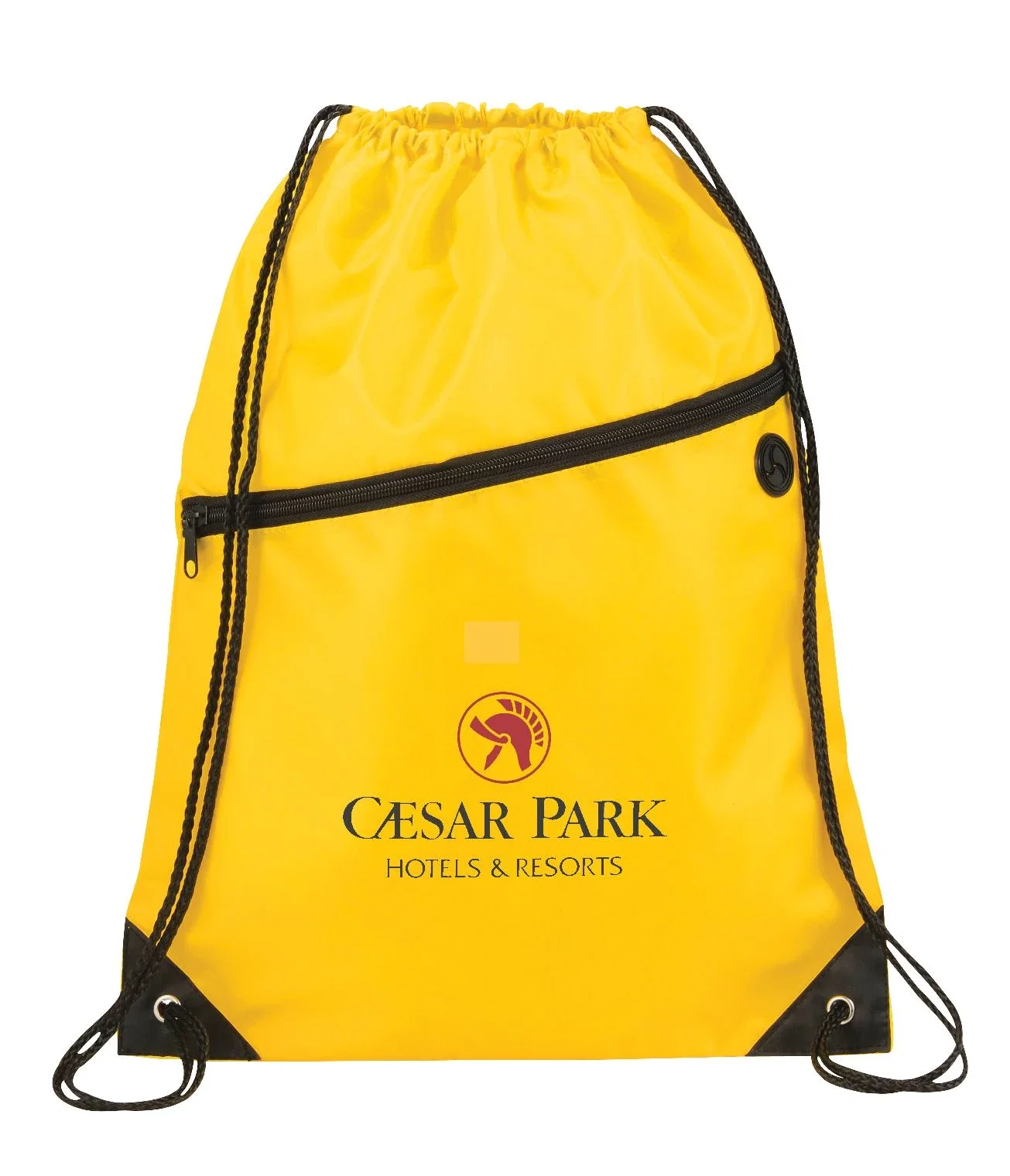 Robin Drawstring Polyester Bag with Front Zipper Pocket — view 64