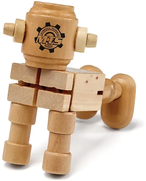 Robodroidbot Wooden Poseable Robot — view 2