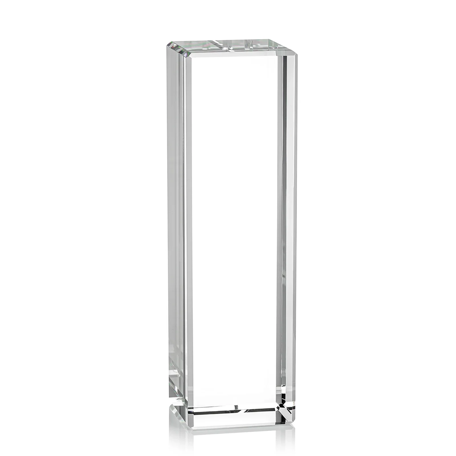 Personalized Freestanding Beveled Optical Crystal Column Award, awards for team milestone celebrations