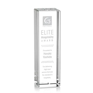 Freestanding Beveled Optical Crystal Column Award