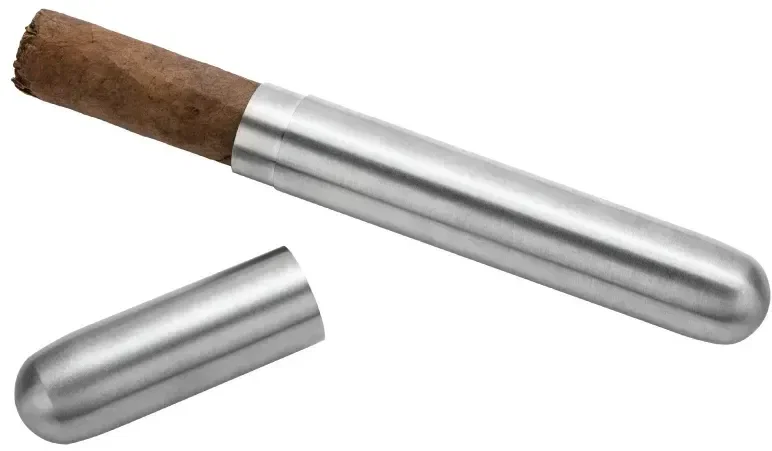 Robusto Stainless Steel Cigar Tube — view 3