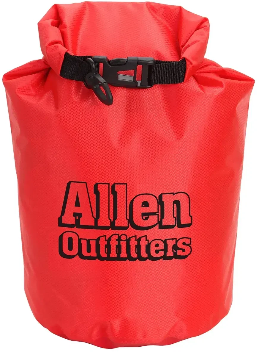 Roll-Top custom gear bag side profile sealing out water to keep phones and clothes dry