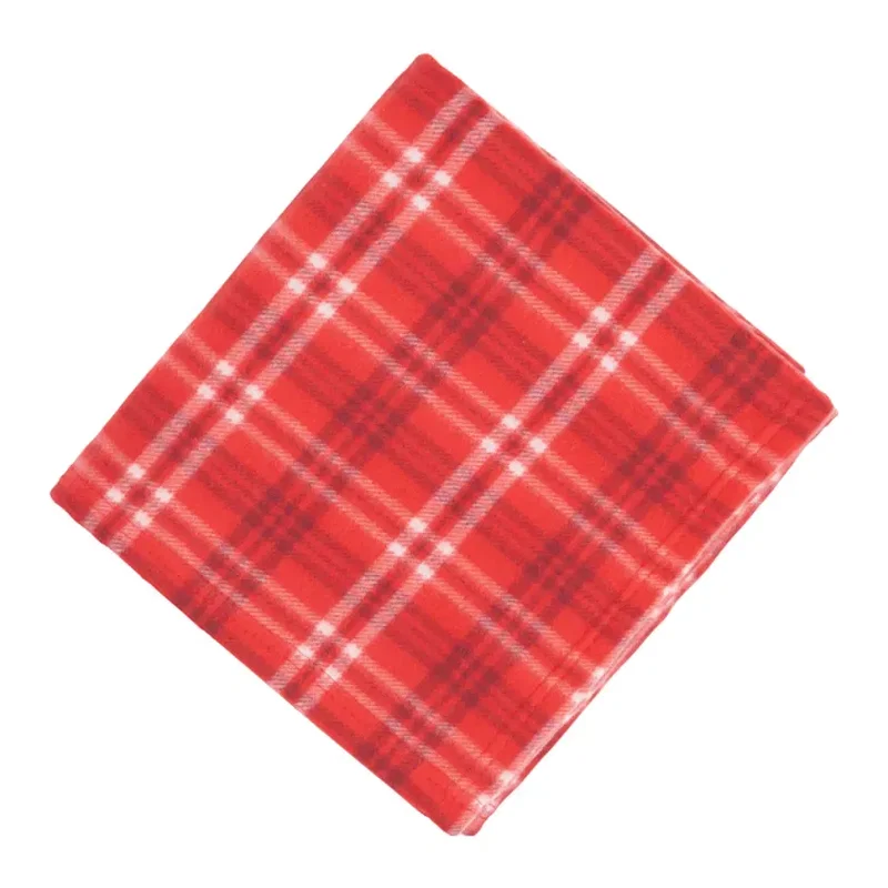 Custom Rollable Plaid Fleece Throw Blanket (50" x 60" Unfolded) — view 6
