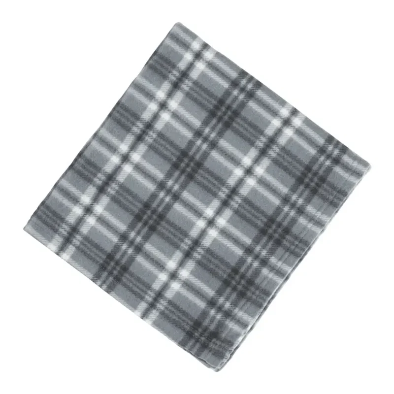 Custom Rollable Plaid Fleece Throw Blanket (50" x 60" Unfolded) — view 2
