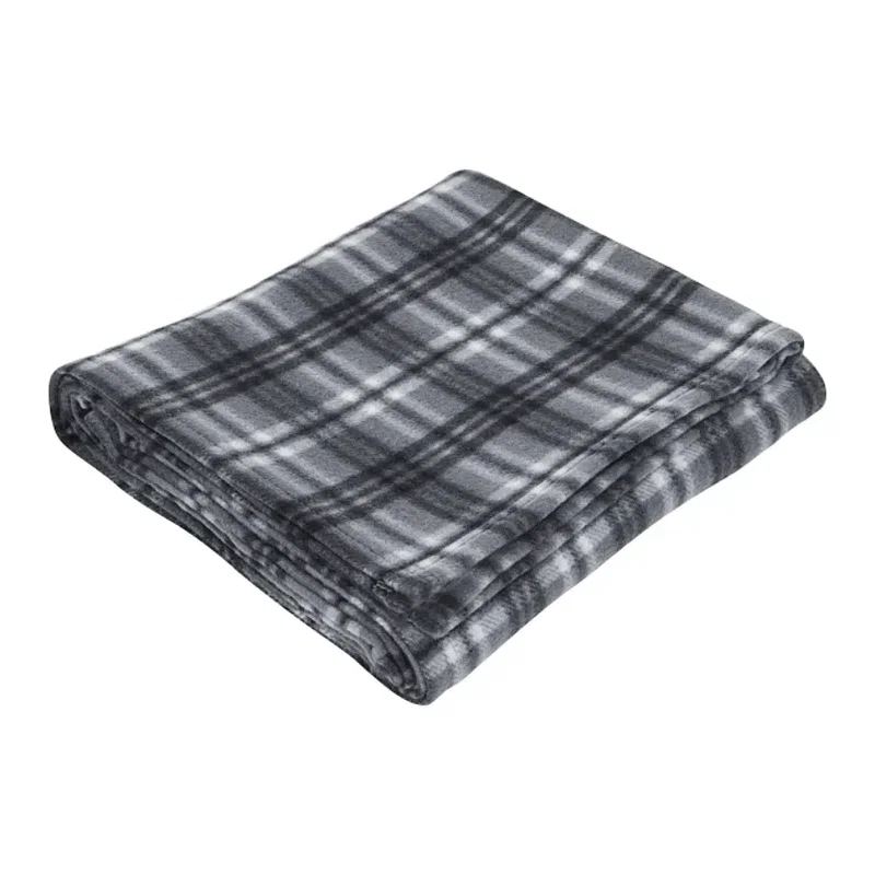 Custom Rollable Plaid Fleece Throw Blanket (50" x 60" Unfolded) — view 3
