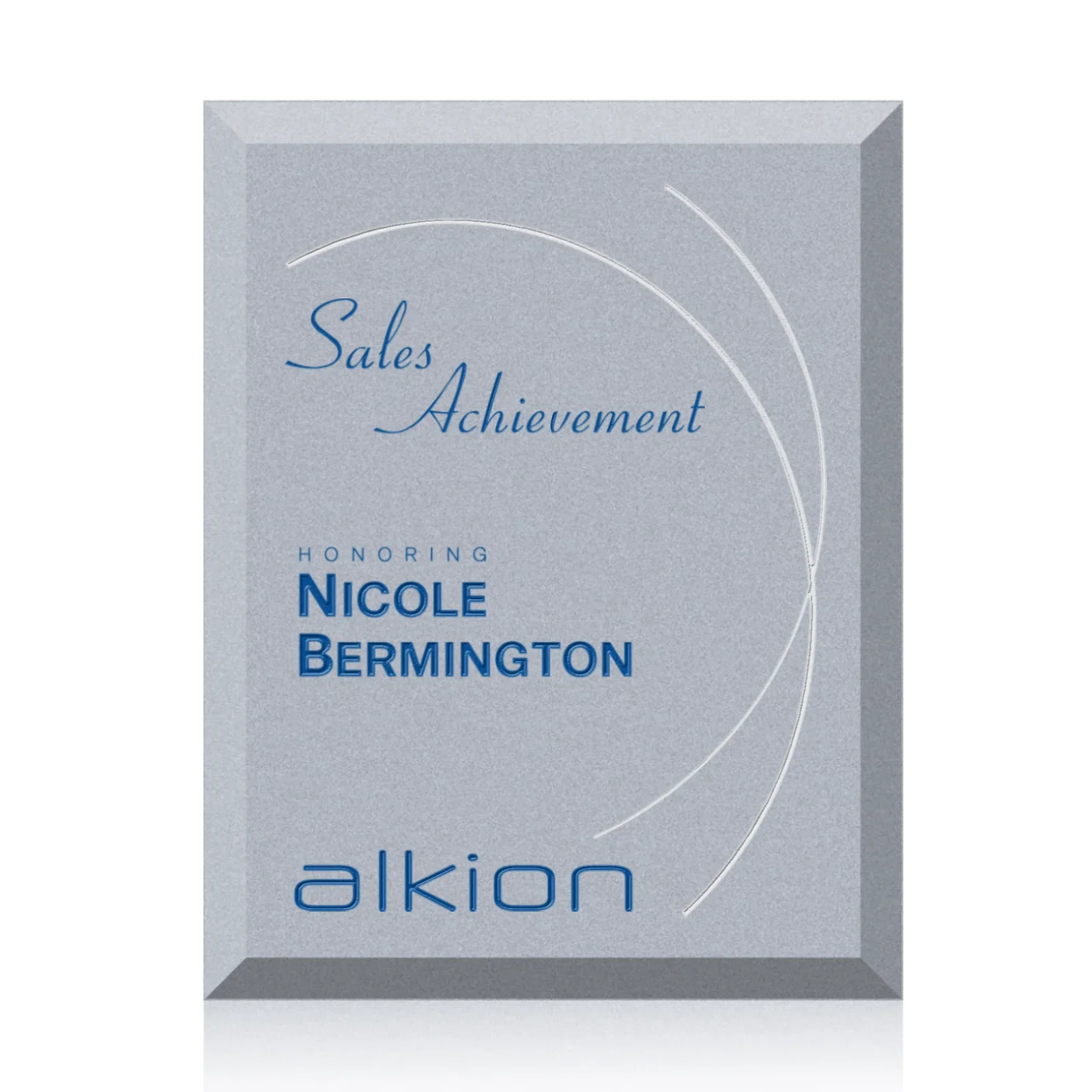 Personalized Starfire Crystal Wall Plaque with Color Behind the Crystal for employee recognition