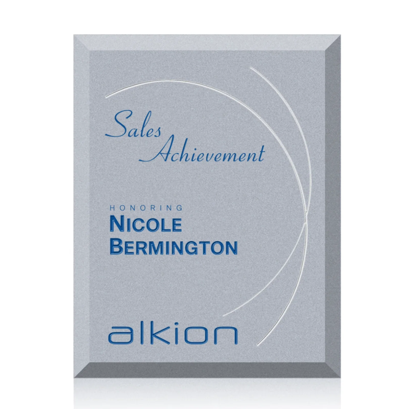Personalized Starfire Crystal Wall Plaque with Color Behind the Crystal for corporate award ceremonies
