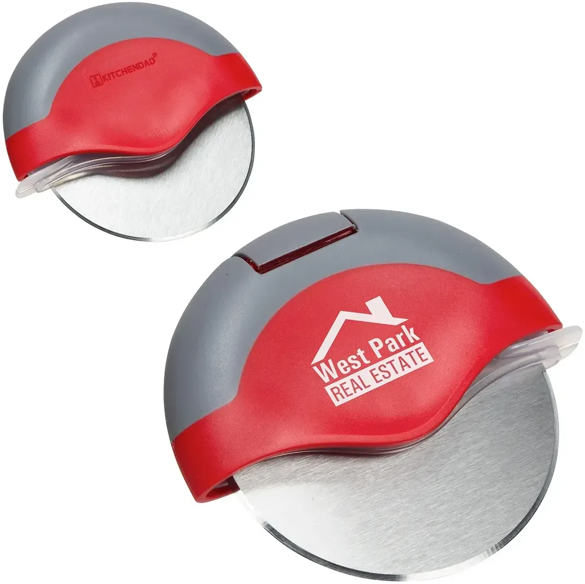 Roma Detachable-Blade Pizza Cutter, custom branded pizza cutter with food-grade steel wheel