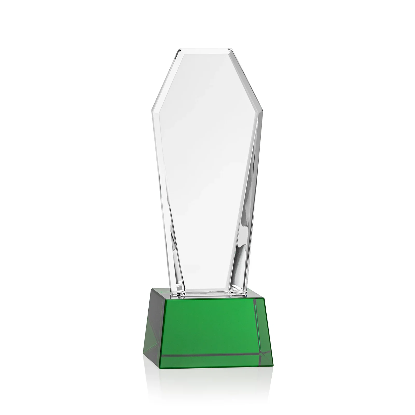 Promotional Optical Crystal Tower Award with Double-Beveled Edges, awards for company anniversary events