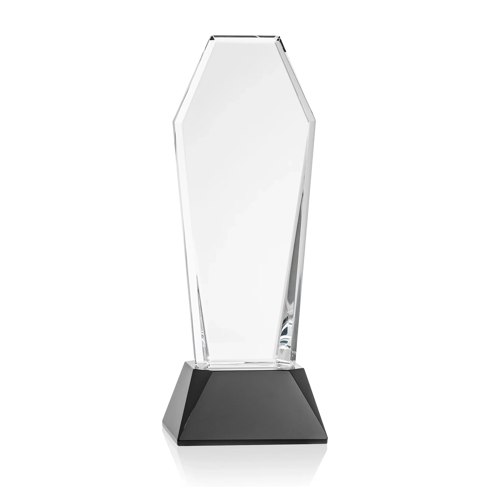 Branded Optical Crystal Tower Award with Double-Beveled Edges, awards for sales achievement awards