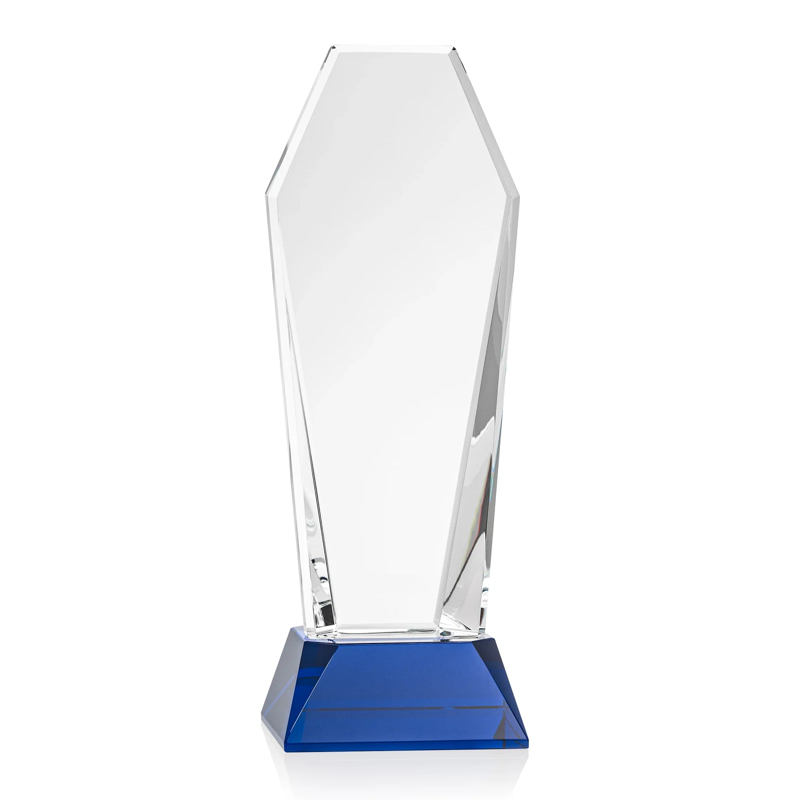 Branded Optical Crystal Tower Award with Double-Beveled Edges, awards for graduation ceremonies