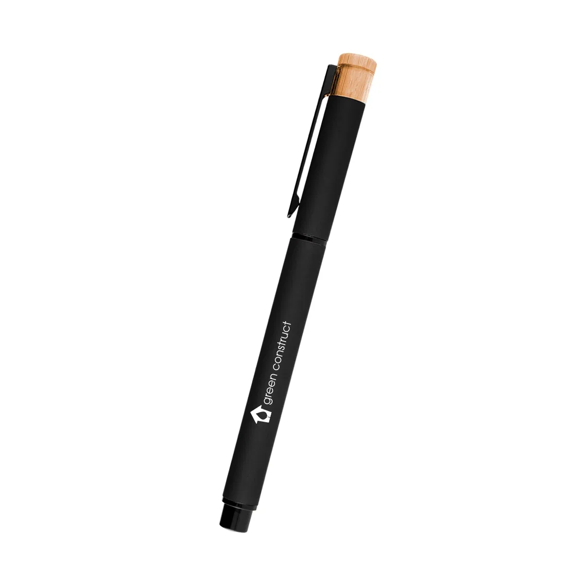 Lengthwise profile of the recycled metal barrel and slim clip