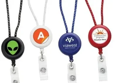 Rope ID Neck Lanyards Breakaway with Rectratable Badge Reel — view 3