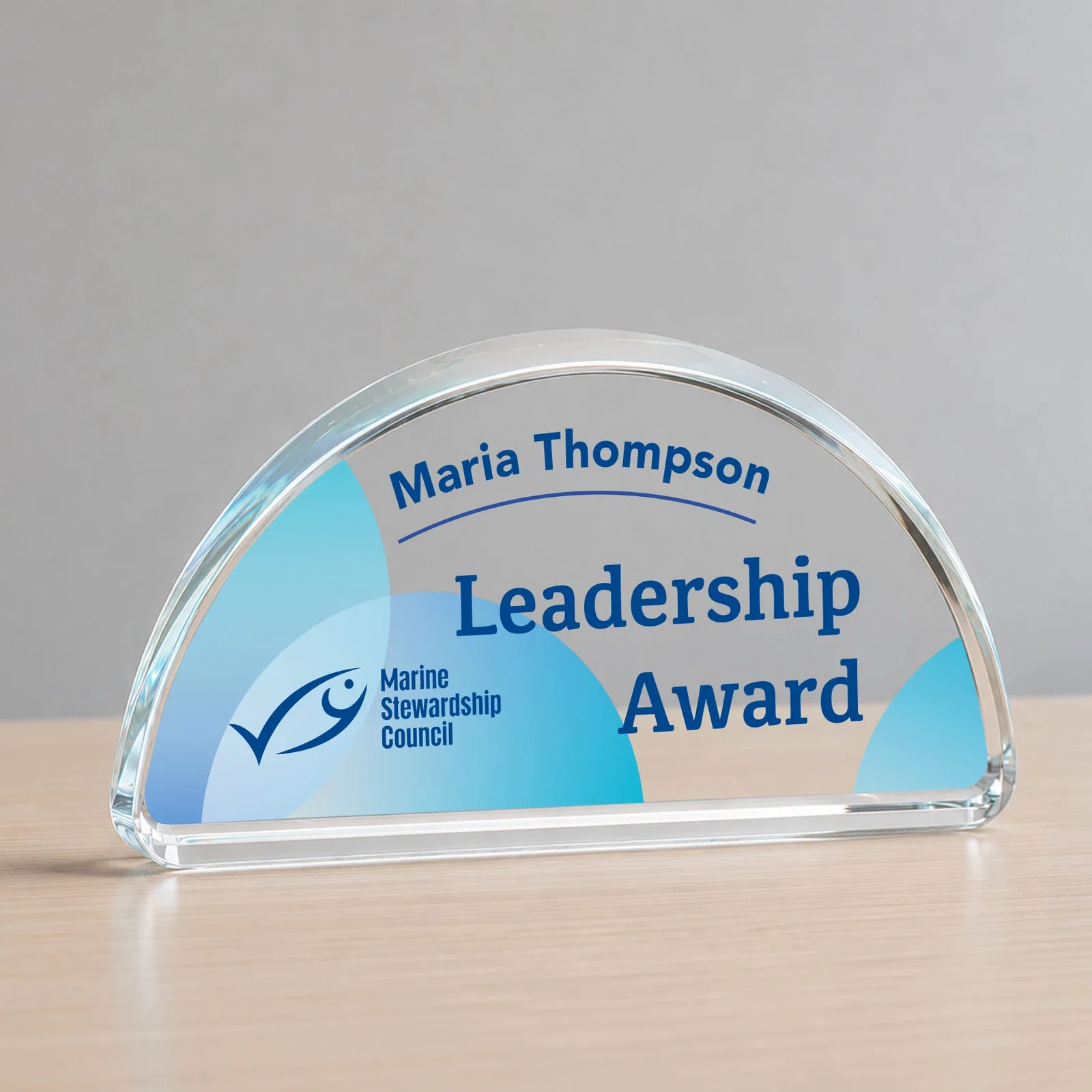 Custom Starfire Crystal Oval Award, One Fixed Size, Clear Only, desk awards for retirement presentations