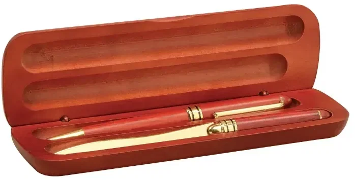 Personalized Rosewood Pen & Letter Opener Gift Set — view 2