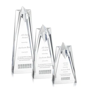 Clear Acrylic Star Award with Tapered Points
