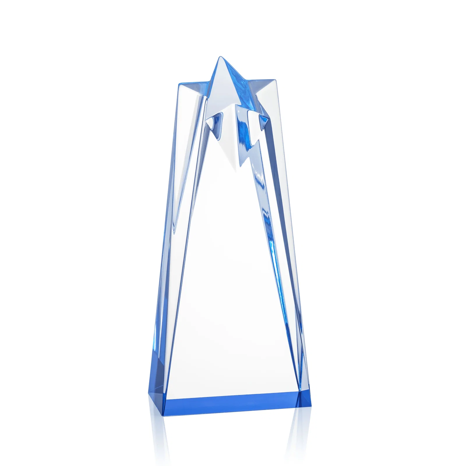 Personalized Clear Acrylic Star Award with Tapered Points for graduation ceremonies