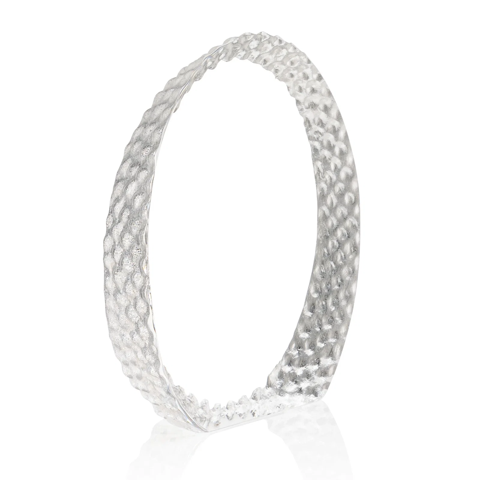 Custom Optical Crystal Round Award With an Interwoven-Circle Border for corporate award ceremonies
