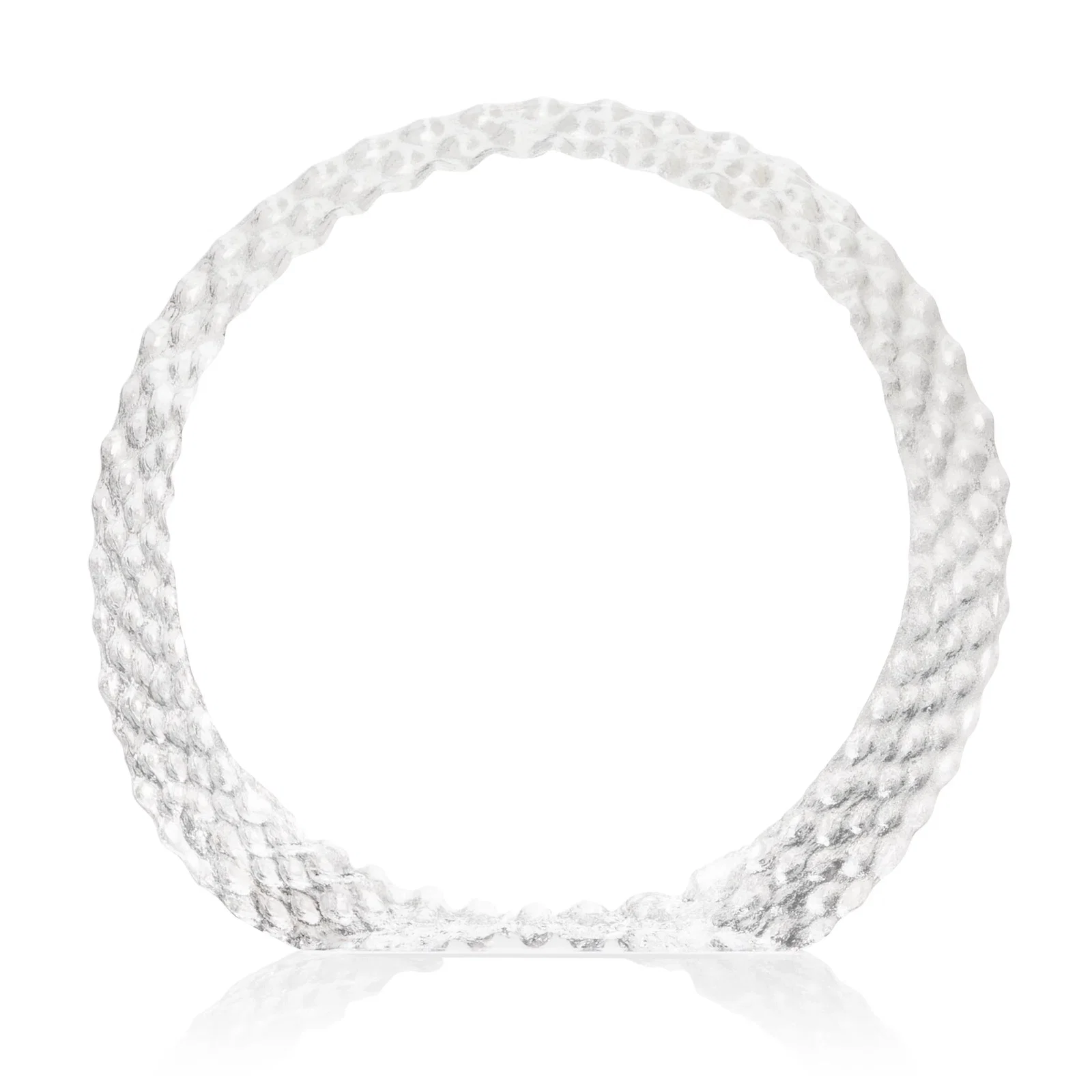 Custom Optical Crystal Round Award With an Interwoven-Circle Border for team milestone celebrations