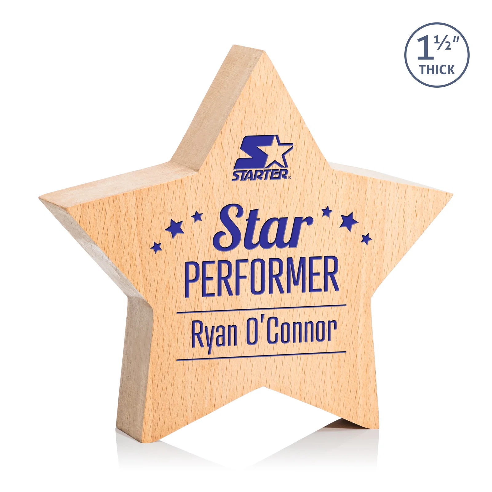 Custom Beechwood Freestanding Star Award for graduation ceremonies