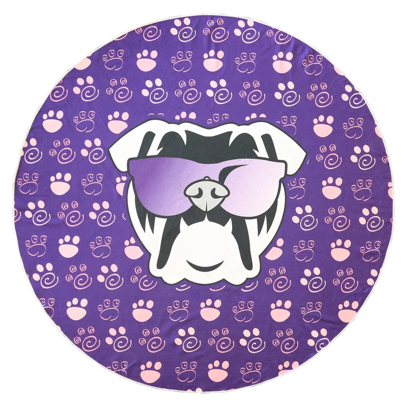 Round Beach Towel No Fringes — view 2