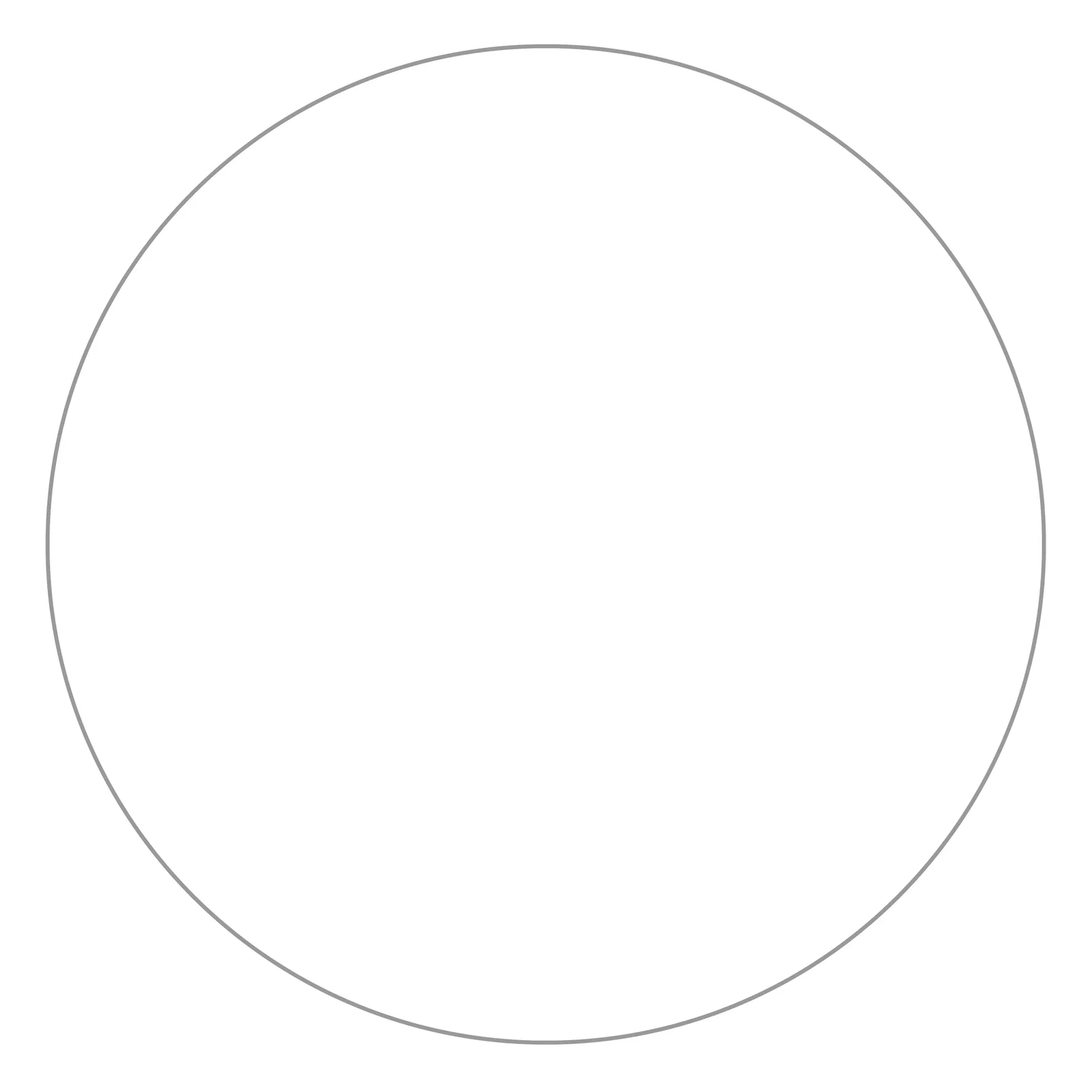 Round decal shown flat with a smooth printable face