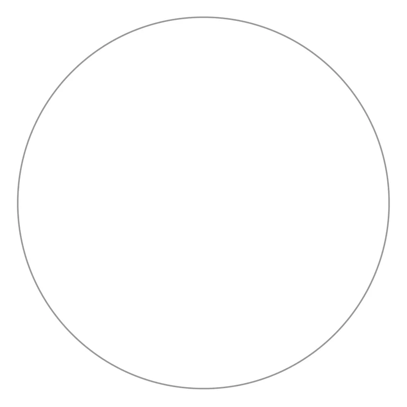 Round decal shown flat with a smooth printable face