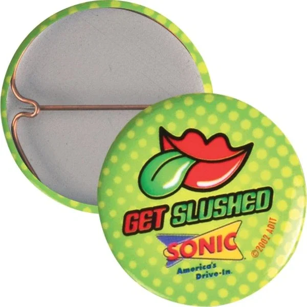 Round Button with Locking Pin, 1"